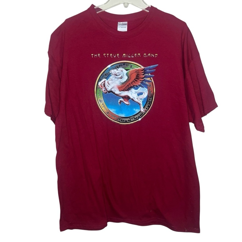 Gildan 2012 Steve Miller Band Pegasus Flying Burgundy Original 70s Logo Tour XL